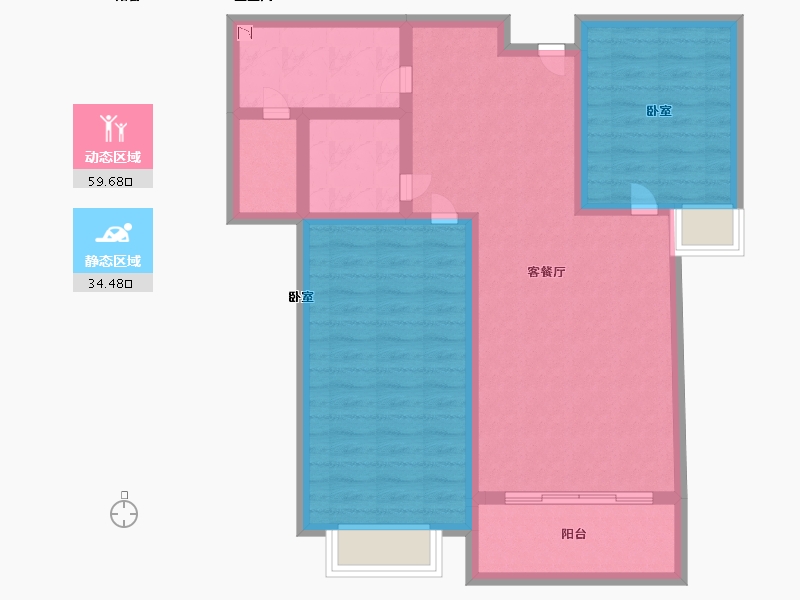 江西省-抚州市-康桥帝璟-83.66-户型库-动静分区