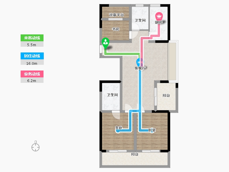 浙江省-杭州市-海波名苑-99.00-户型库-动静线