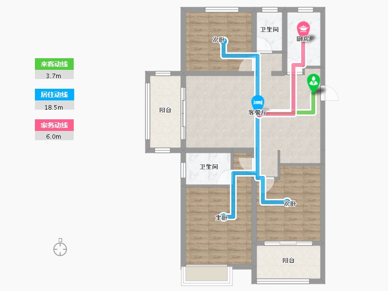 江苏省-徐州市-睢宁·万园-92.57-户型库-动静线