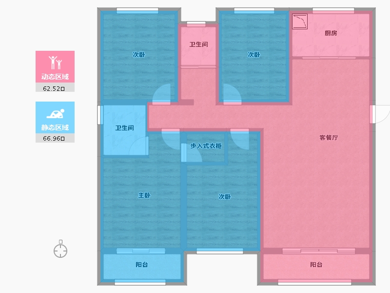 陕西省-安康市-恒月阳光水岸-115.14-户型库-动静分区