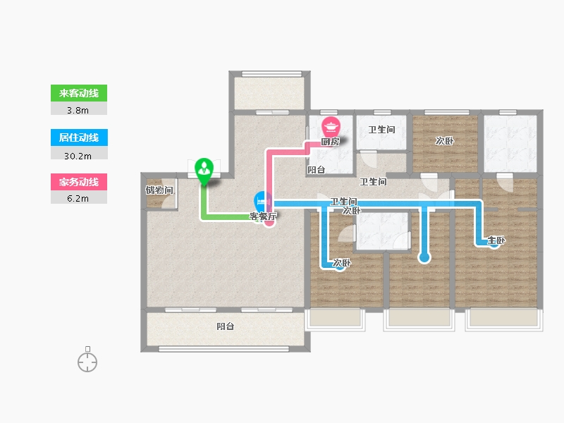 江苏省-苏州市-豪门府邸峯景-150.01-户型库-动静线