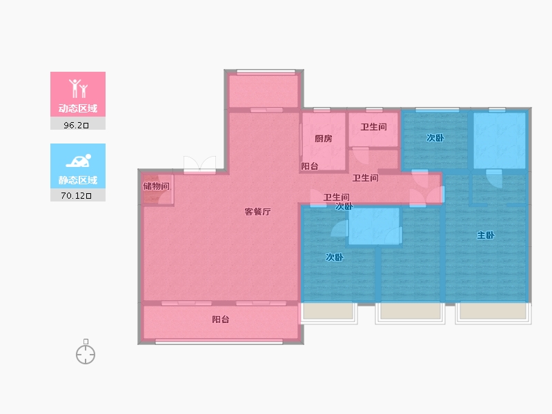 江苏省-苏州市-豪门府邸峯景-150.01-户型库-动静分区