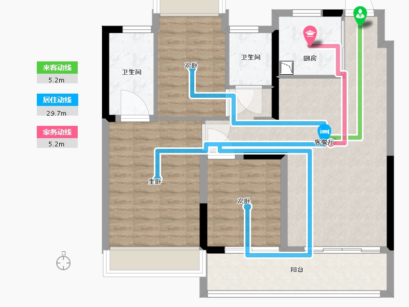 江苏省-苏州市-依云兰庭-86.01-户型库-动静线