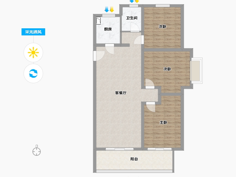 河北省-保定市-王府壹号-98.00-户型库-采光通风