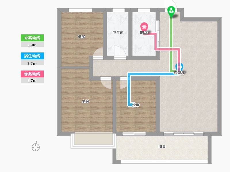 江苏省-徐州市-睢宁·万园-83.18-户型库-动静线