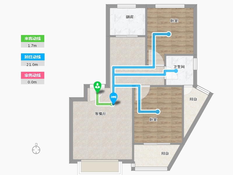 青海省-西宁市-平安先河东苑-67.64-户型库-动静线