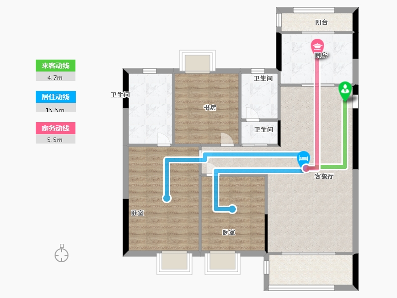 江西省-抚州市-昌茂水木清华-95.00-户型库-动静线