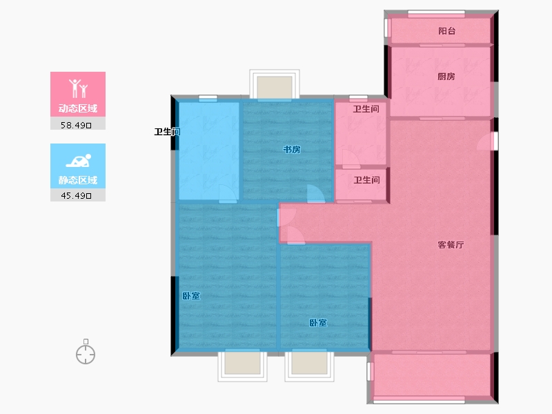 江西省-抚州市-昌茂水木清华-95.00-户型库-动静分区