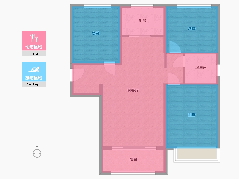 河北省-保定市-桂园-87.40-户型库-动静分区