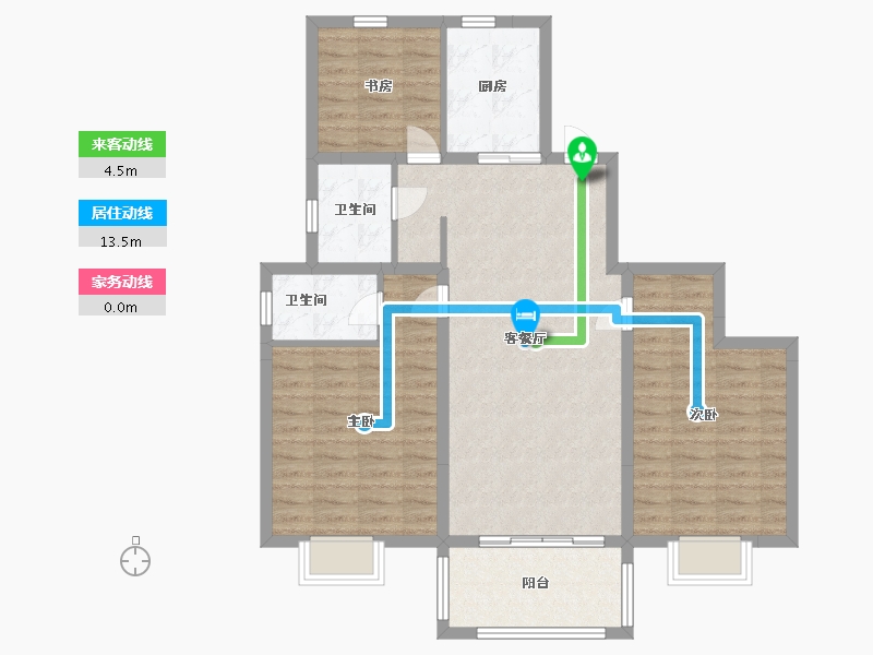 江苏省-盐城市-港湾明珠南苑-93.90-户型库-动静线