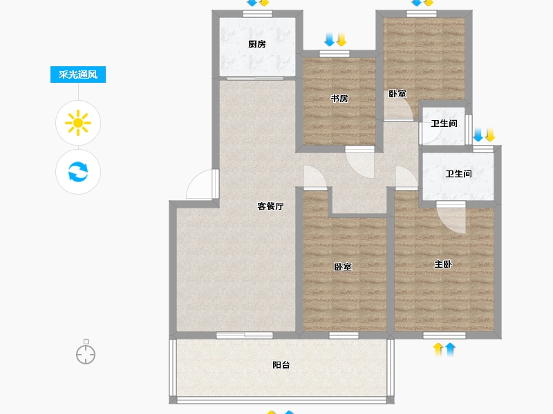 江苏省-镇江市-天怡天颐城·和园-114.20-户型库-采光通风