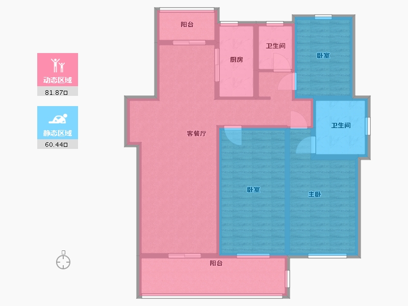 江苏省-镇江市-天怡天颐城·和园-126.78-户型库-动静分区