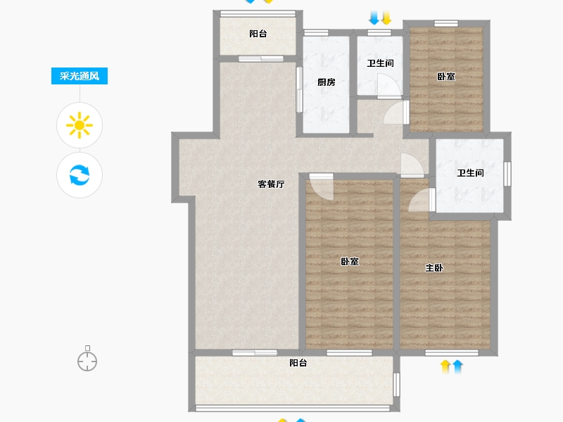 江苏省-镇江市-天怡天颐城·和园-126.78-户型库-采光通风