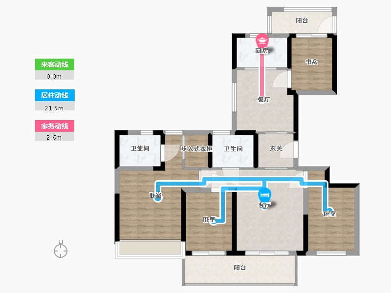 浙江省-杭州市-旭辉东原吴越府-111.00-户型库-动静线