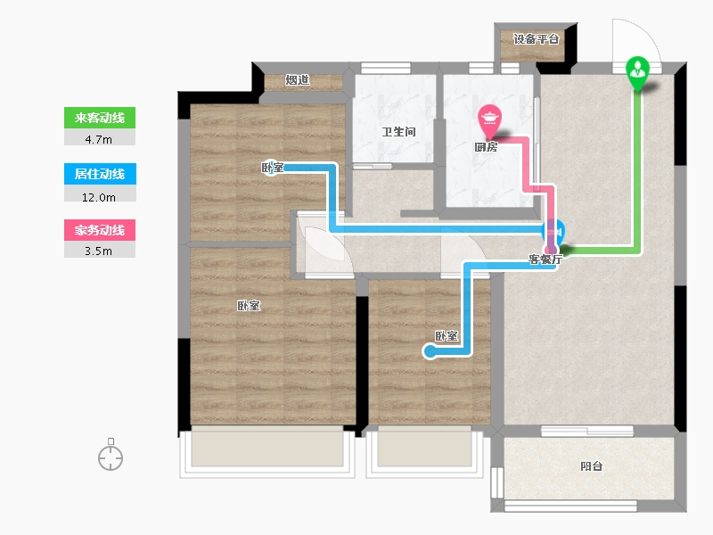 江苏省-苏州市-金地翡翠星辰花园-72.01-户型库-动静线