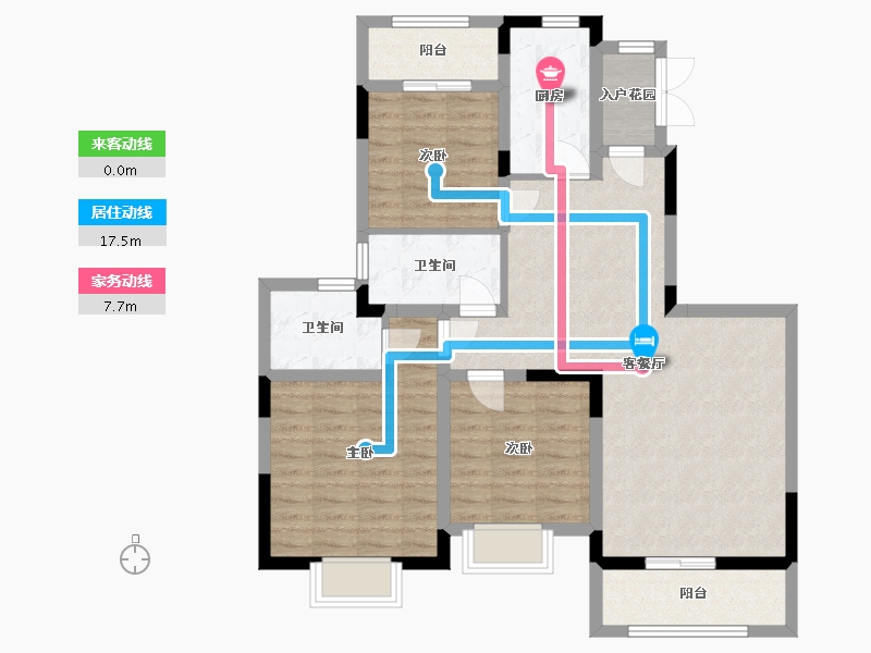 江苏省-南通市-恒大御澜庭(推广名)-95.00-户型库-动静线