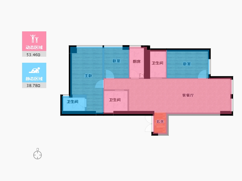 甘肃省-兰州市-鸿嘉国际广场-80.73-户型库-动静分区