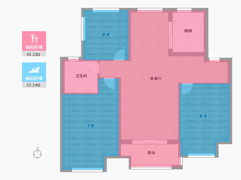 江苏省-苏州市-中海·寰湖时代-67.99-户型库-动静分区