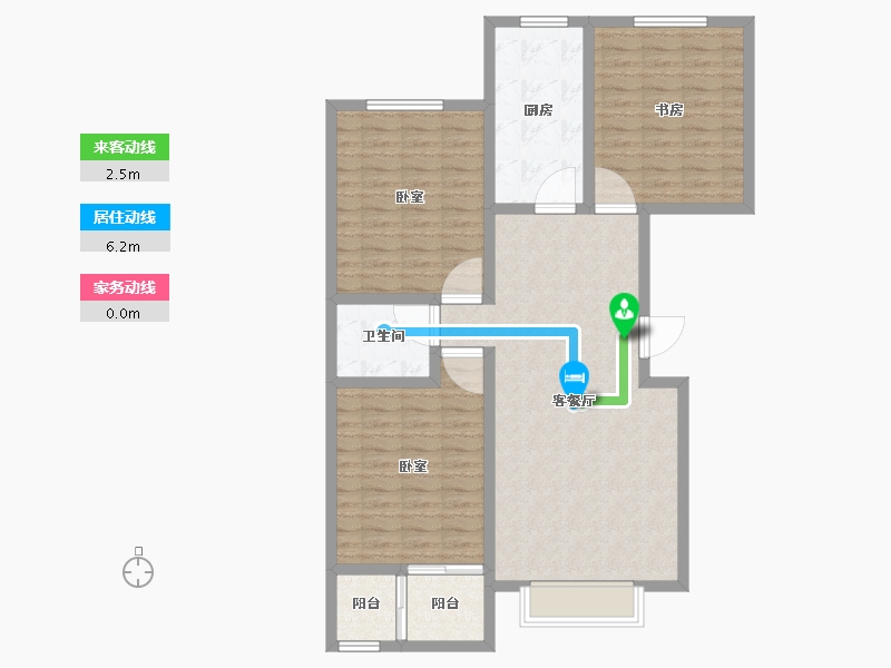 陕西省-宝鸡市-梧桐佳苑-102.01-户型库-动静线