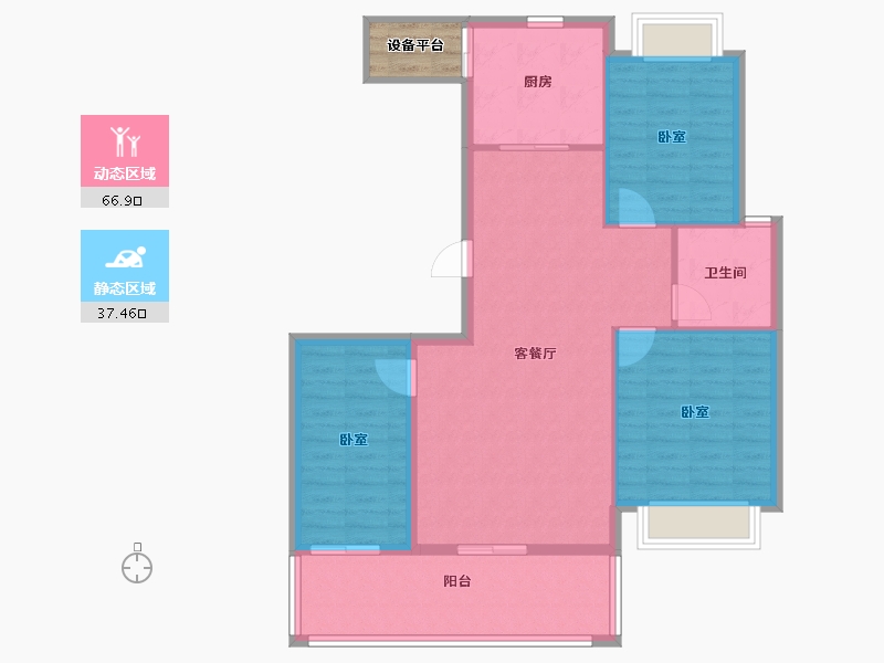 安徽省-亳州市-建投东方名府玖著-98.00-户型库-动静分区