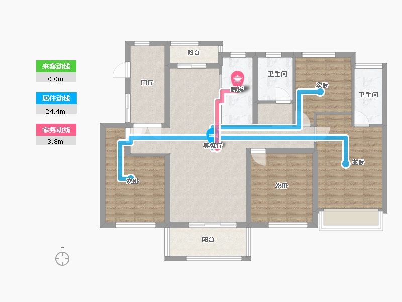 江苏省-盐城市-美麟常青藤-109.60-户型库-动静线