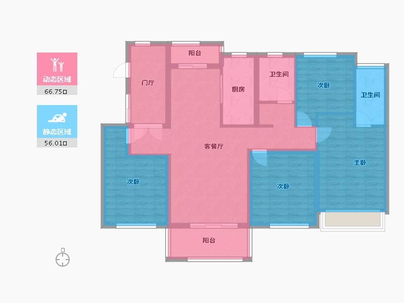 江苏省-盐城市-美麟常青藤-109.60-户型库-动静分区