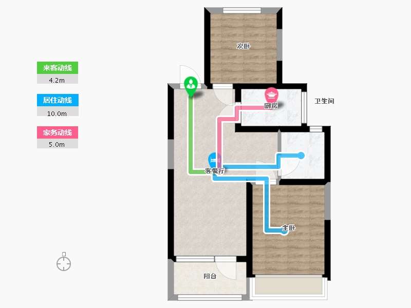 甘肃省-天水市-奥特莱斯绿城·明月江南-60.00-户型库-动静线