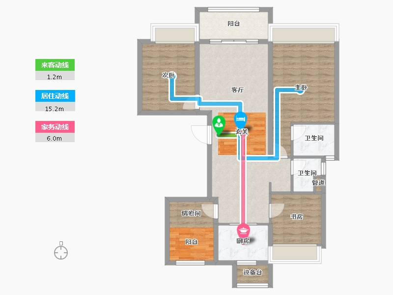 浙江省-台州市-碧桂园·城市之光-97.72-户型库-动静线