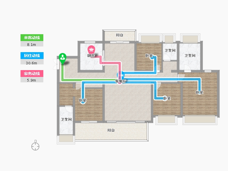 江苏省-南京市-雅居乐汇港城-154.00-户型库-动静线