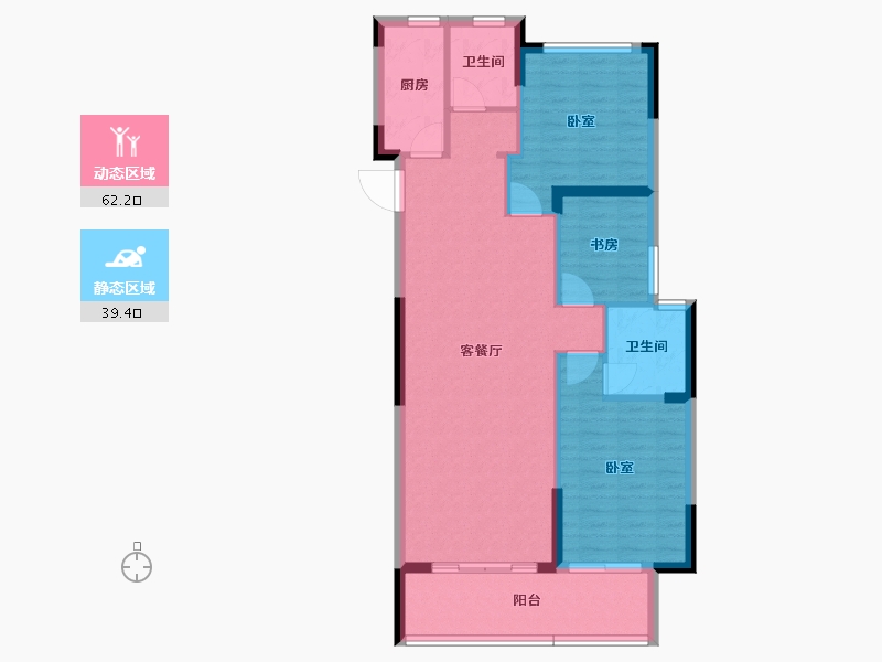 浙江省-金华市-明都星耀城-92.31-户型库-动静分区