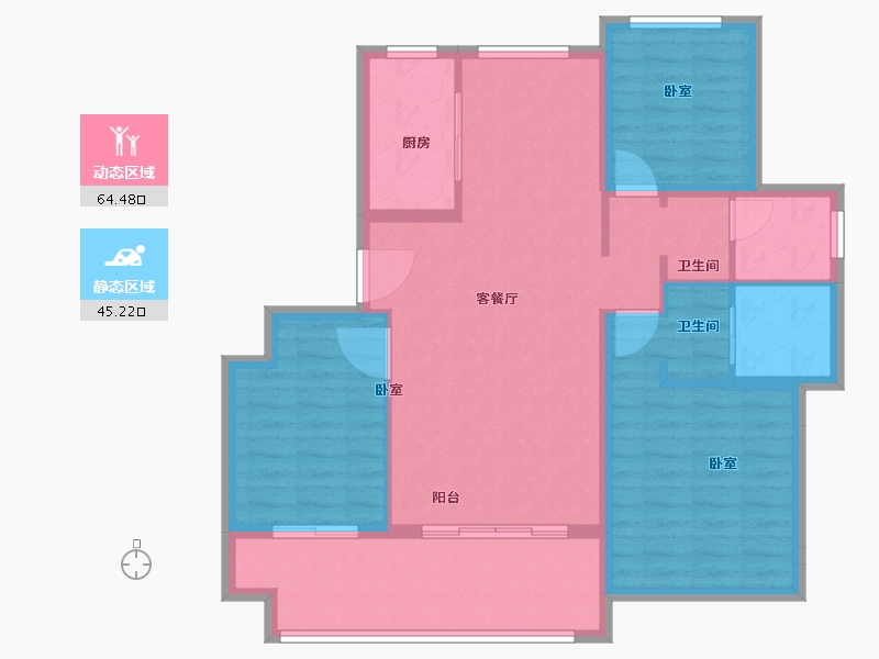 浙江省-绍兴市-合生杭州湾国际新城-99.00-户型库-动静分区