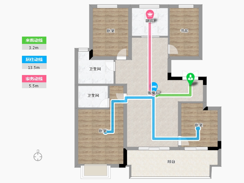 江苏省-南京市-三巽和悦澜庭-100.00-户型库-动静线