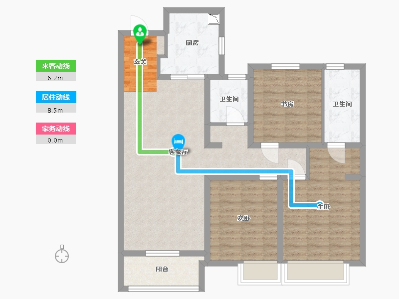 江苏省-淮安市-昌兴壹城-92.80-户型库-动静线