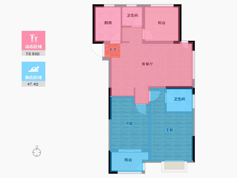 江苏省-常州市-路劲天隽峰荟-96.00-户型库-动静分区