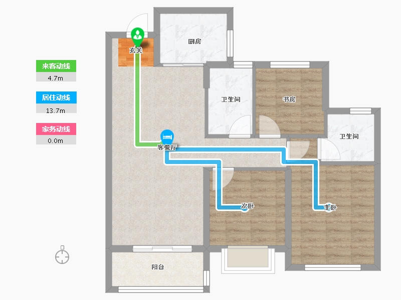 浙江省-台州市-祥生未来悦-78.00-户型库-动静线