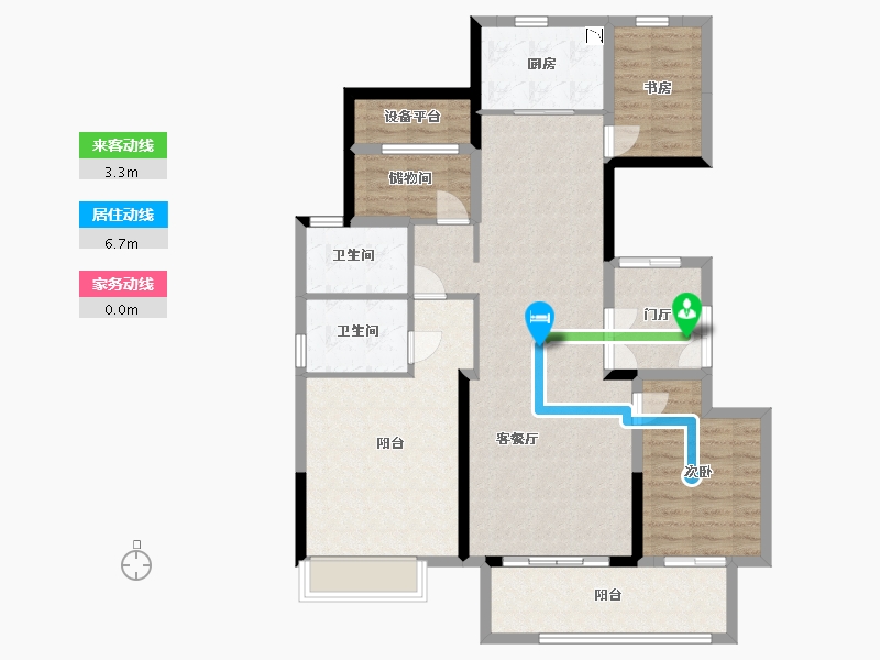 江苏省-盐城市-大丰吾悦广场-110.00-户型库-动静线