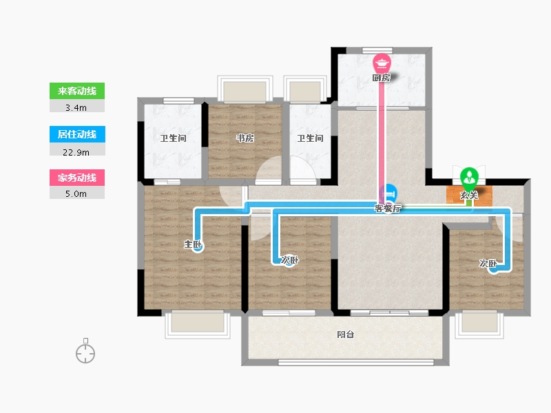 江苏省-常州市-华宇常宁府-114.00-户型库-动静线