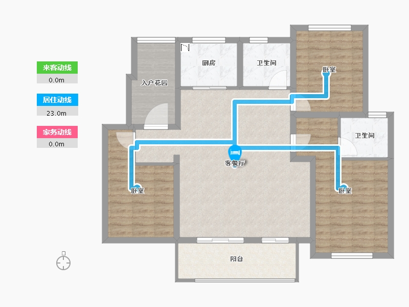 江苏省-宿迁市-飞翔·新城学府-102.01-户型库-动静线