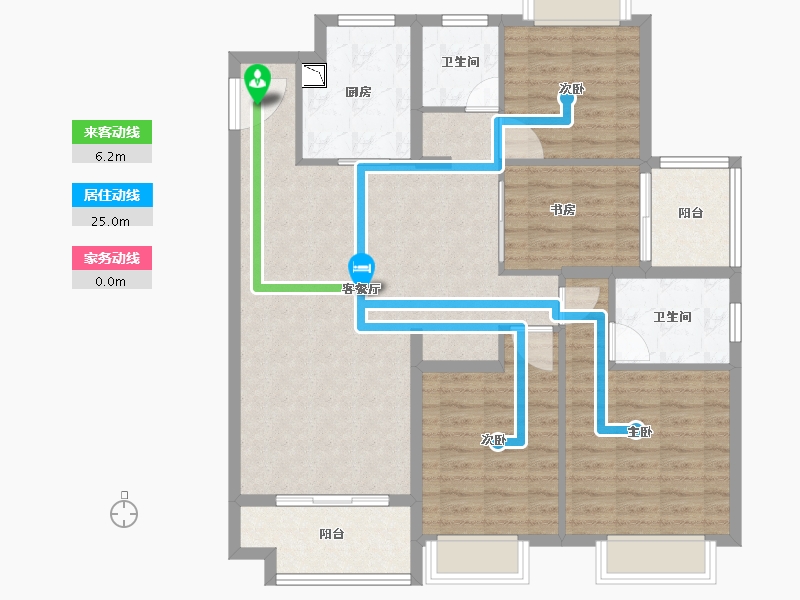 江苏省-苏州市-华侨城翡翠天域-108.00-户型库-动静线