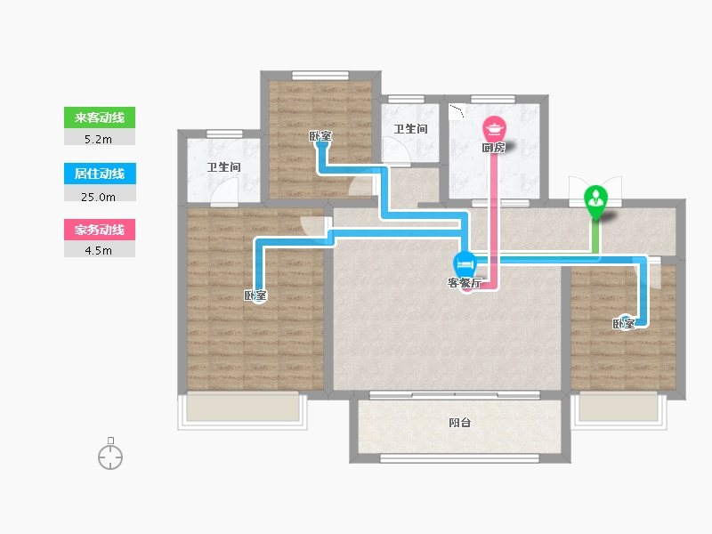 江苏省-宿迁市-吾悦广场（吾悦华府）-103.15-户型库-动静线