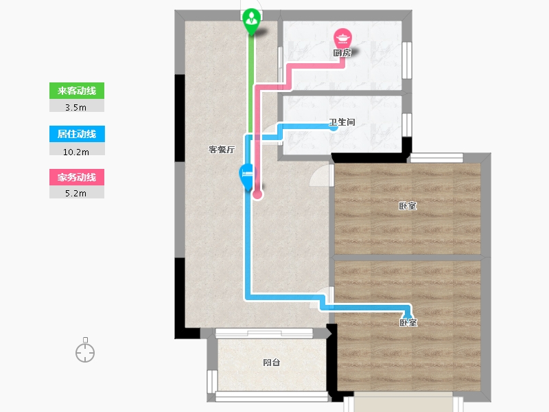 浙江省-宁波市-临湾府-50.99-户型库-动静线