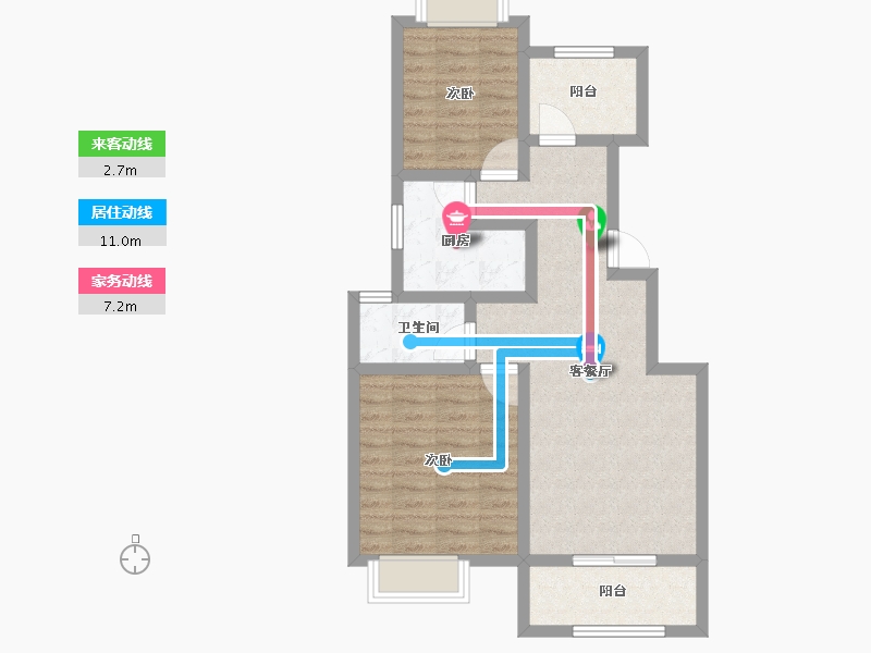 江苏省-扬州市-光明·朗悦华府-70.01-户型库-动静线