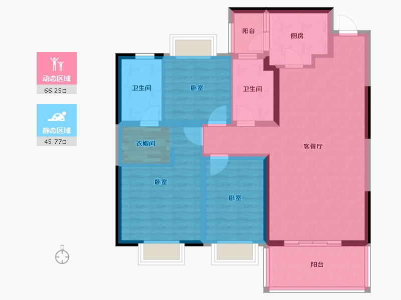 安徽省-淮南市-淮南恒大御府-100.00-户型库-动静分区