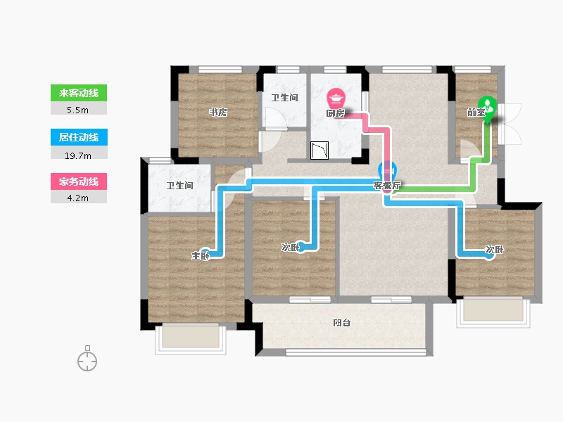 江苏省-淮安市-中南樾府-100.00-户型库-动静线