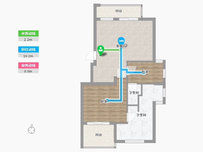 浙江省-温州市-楠溪云岚-66.00-户型库-动静线