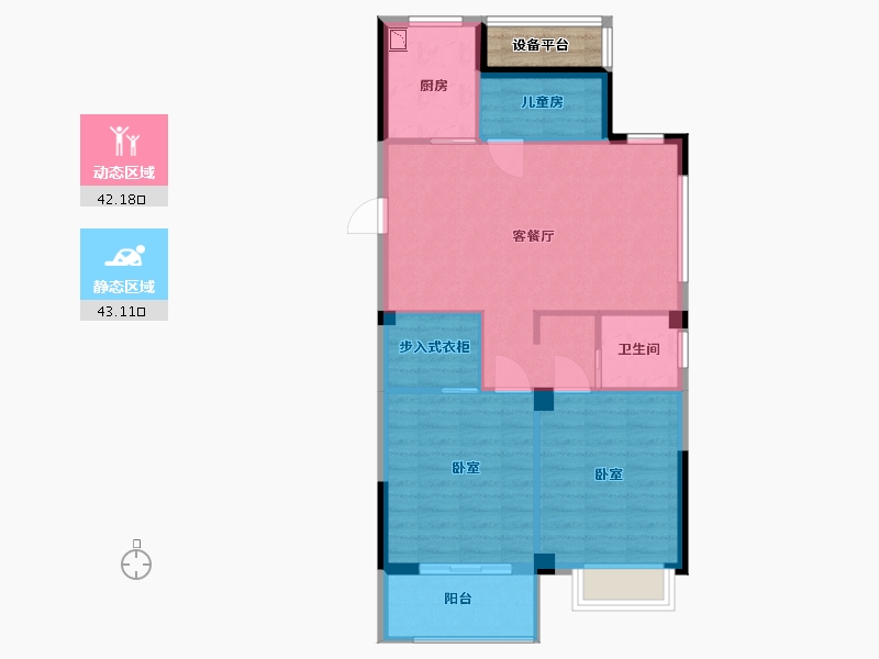 浙江省-宁波市-山海珑湾-79.97-户型库-动静分区