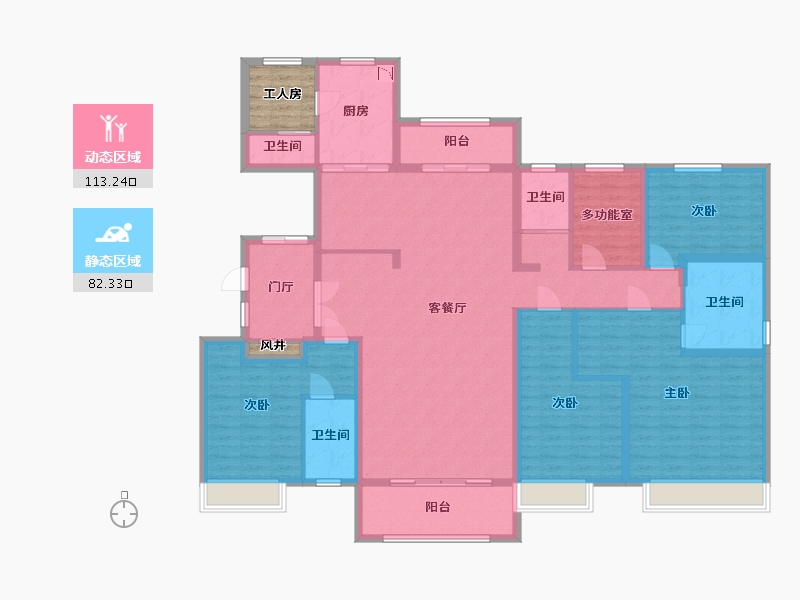 河北省-保定市-碧桂园清苑新城-182.00-户型库-动静分区