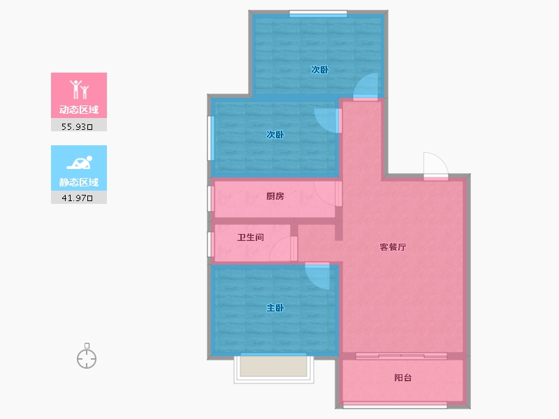 江苏省-徐州市-睢宁东城名郡-87.01-户型库-动静分区