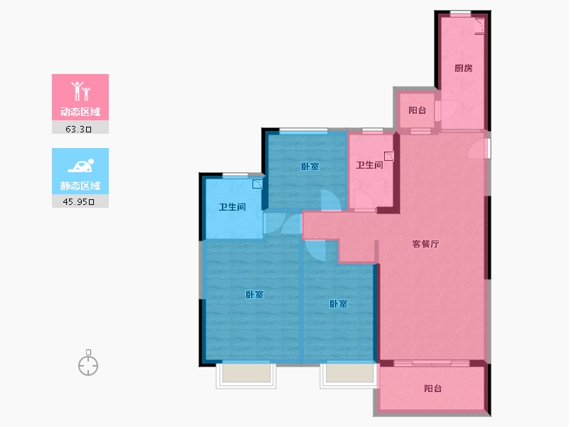 浙江省-湖州市-湖州恒大悦龙台-98.00-户型库-动静分区