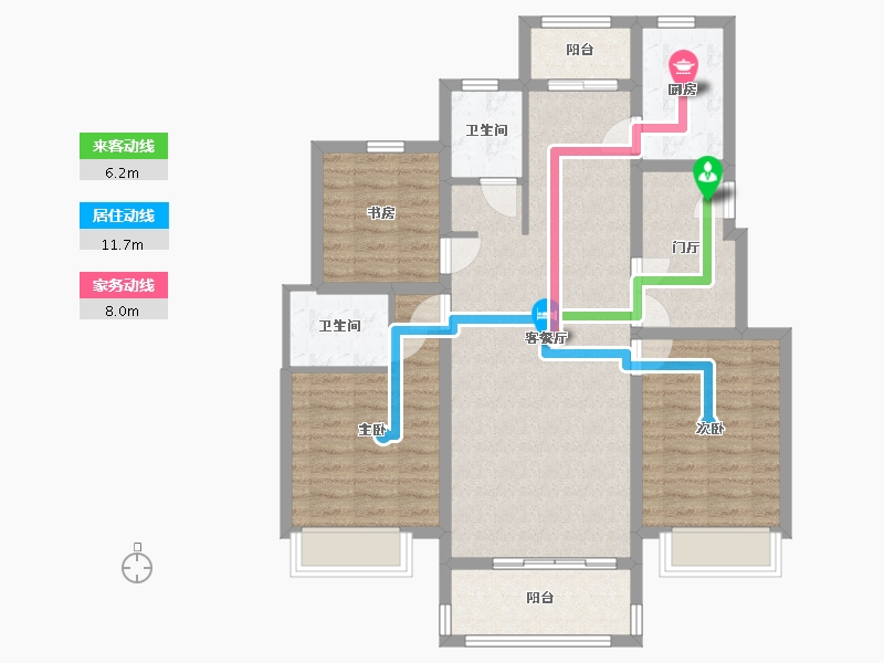 江苏省-盐城市-美麟常青藤-95.20-户型库-动静线